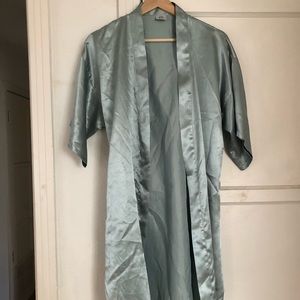 Silky robe